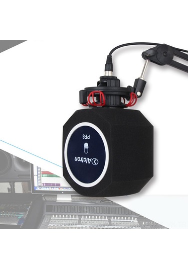 Vkemall Mikrofon Gürültü Engelleyici Ekran: 45-60mm Çaplı, Gürültü Azaltıcı, Akustik Tasarım, Siyah Sprey, Yalıtkan Sprey