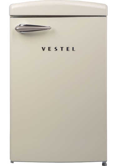 Vestel Retro SB14511 122 L Statik Buzdolabı Bej