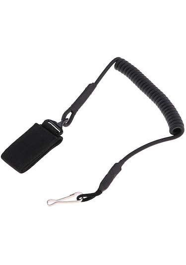 Homyl Taktik Elastik İpi Güvenlik Tasma Anti Kaybetme Siyah Siyah