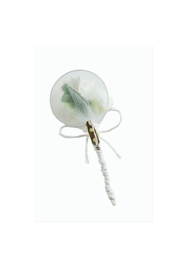 Flzdgnkr Yapay Gül Yaka Broş - Beyaz Diğer