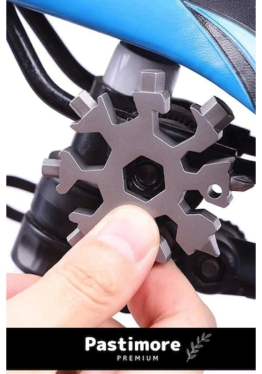 Paslanmaz Çelik Çok Fonksiyonlu Alyan Tornavida Takımı Kar Tanesi Anahtarlık Konserve Açıcı