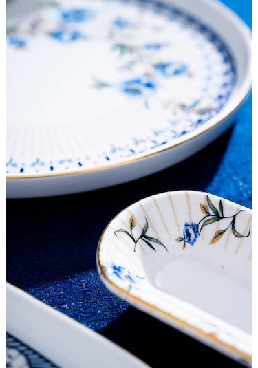 Persea 6 Kişilik 31 Parça Kahvaltı Takımı Beyaz - Mavi