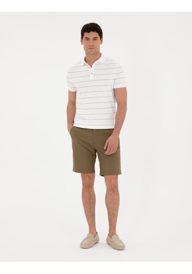 Pierre Cardin Erkek Haki Şort / Bermuda 50291519-vr027 Haki