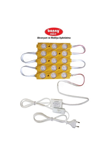 Akvaryum Modül Led Aydınlatma Turuncu Işık Anahtarlı 5'Li 432003363