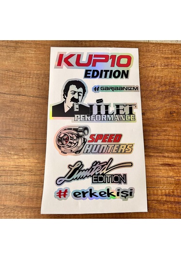 Araç Arka Cam Yazısı Hologramlı Yan Kapı, Yan Cam Stickerı Kup10 Edıtıon