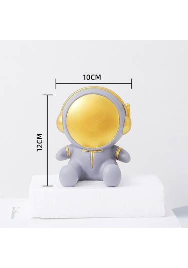 Cbtx Yaratıcı Karikatür Astronot Cep Telefonu Tutucu Masaüstü Cep Telefonu Braketi Standı Ev Dekor - Beyaz