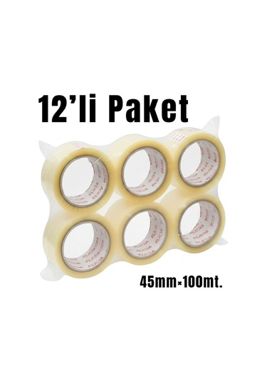 Ft-2011 Hotmelt Şeffaf Koli Bandı 12'li Paket 45mm 100m Diğer