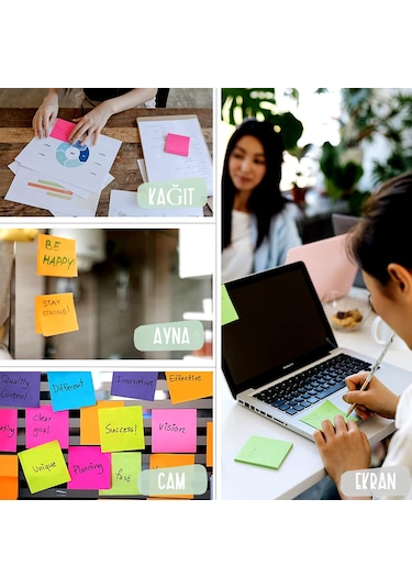 Eagle 75x125 mm Klasik Renk Yapışkanlı Not Kağıdı 100 Yaprak (655