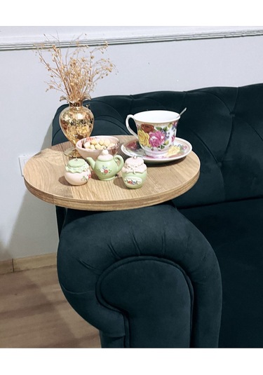 Fbt Yan Sehpa ,tepsi,ayarlanabilir Koltuk Kol Sehpası Ceviz