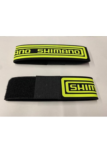 Shimano Reflektörlü Bisiklet Paça Bandı Tutuncu - Fosforlu Sarı Siyah