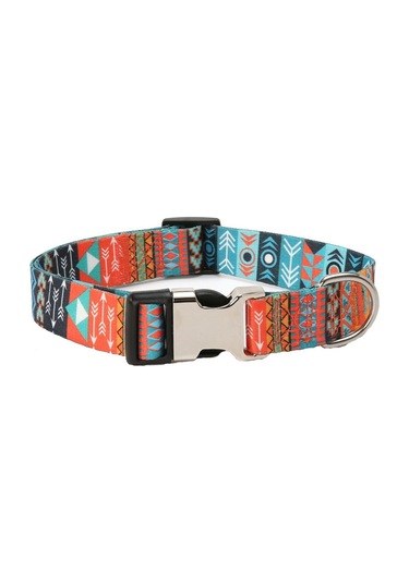 Pet Etnik Tarzı Yaka For S: 1.5x27-43cm Mavi Turuncu For M: 2.0x32-52cm Diğer For L: 2.5x38-61cm For Xl: 2.5x43-71cm Açık Mavi