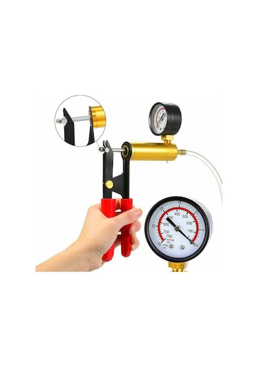 Mufunye Manuel Vakum Pompası, Adaptörlü El Tipi Vakum Pompası Test Cihazı, Araba Motosiklet Teşhisi İçin Fren Hidroliği Boşaltma Aracı