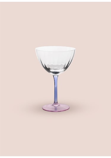 The Mia Ayaklı Cam Dondurma Kasesi Mavi Pembe 240 Ml