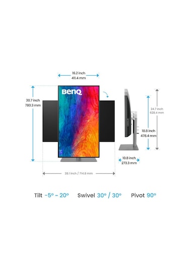 BenQ PD3225U 32" P3 Thunderbolt 3 5 MS 60 Hz  4K UHD IPS Monitör