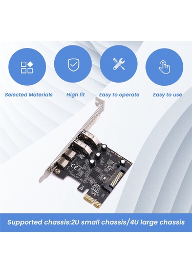 Xurunkeji Pcı Genişletme Kartı 4-port Tip-c+a Usb 3.2 Genişletme Kartı 5gbps Yüksek Hızlı Hub Masaüstü Bilgisayar İçin Sürücüsüz