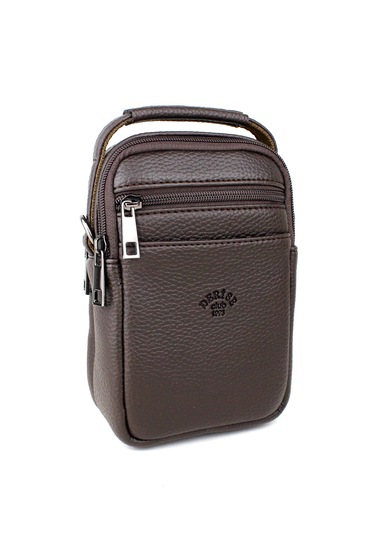 Erkek Kahverengi Çok Cepli Askılı El Ve Omuz Çantası Kahverengi