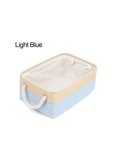 Açık Mavi Ev Gereçleri Çeşitli Eşyalar Sıralama Sepeti Katlanır Keten Organizatör Kutusu İç Çorap Bebek Oyuncakları Depolama Sepeti