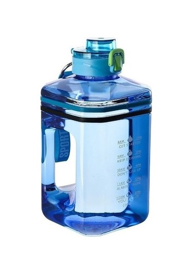 Lebeigo Dmxtop 2.2l Su Şişesi Büyük Kapasiteli Zaman Ölçeği İle Taşınabilir Suluk Matara 0ex9m7 Açık Mavi