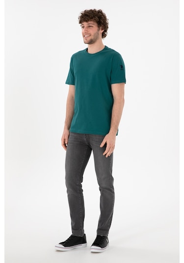 U.S. Polo Assn. Erkek Regular Fit Bisiklet Yaka Koyu Yeşil Basic Tişört 50305985-VR101 U.S. Polo Assn. Erkek Regular Fit Bisiklet Yaka Koyu Yeşil Basic Tişört 50305985-VR101