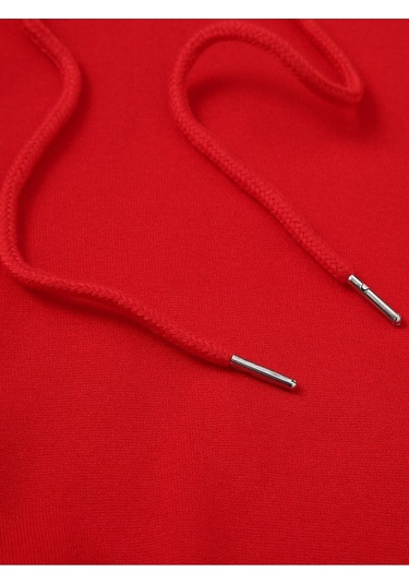 Unisex Kadın/Erkek Kanguru Cepli Büzgülü Kapüşonlu Üst