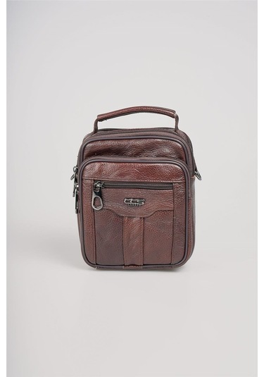 Ççs 31620 Hakiki Deri Askılı Çanta Kahve
