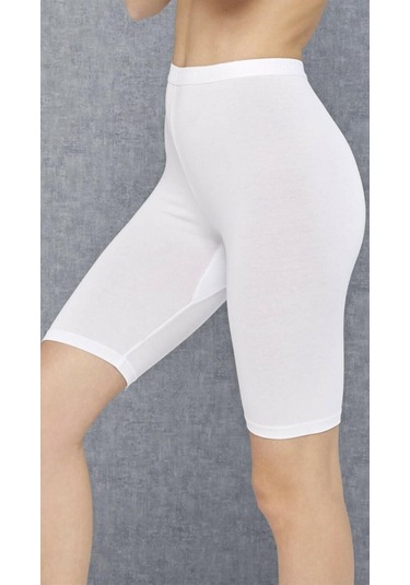 Doreanse 9901 Kadın Modal Uzun Paça Beyaz Boxer Şort