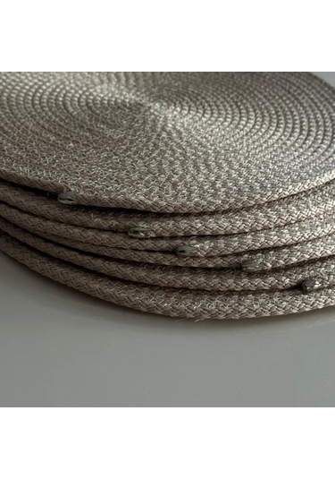 Uretti - Ayşe 4723 - El Yapımı 6'lı Supla - Bej - 32 X 32 Cm Bej