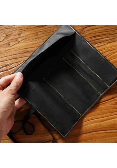 Willowhaven Retro Hakiki Deri Kalem Perde Kalem Kutusu Kravat İpi Anahtarlı Crazy Horse Kahve Kapaklı Ve Rahat Diğer