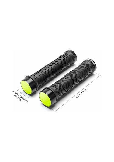 Rockbros 2023-14a 1 Çift Yansıtıcı Uç Tapalı Gidon Sapları Bisiklet Kolu Kapağı - Kırmızı