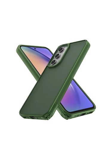 Samsung Galaxy Uyumlu A14 Kılıf Elegant Seri Silikon Kapak Yeşil