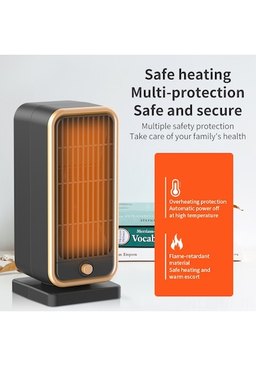 Hangfox Ev Isılandırıcı Ptc Seramik 3 Saniye Hızlı Isıtma Dikey Tip Elektrikli Soba Hq-ynd-500d Avrupa Standartı