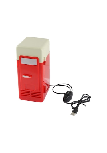 Sones Mini Usb Pc Buzdolabı İçecek / İçecek Kutuları Soğutma / Isıtma Kırmızı