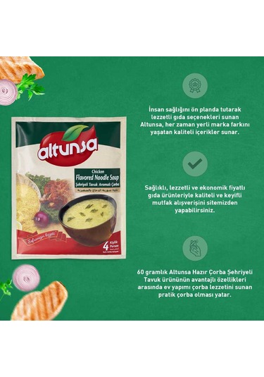 Altunsa Hazır Çorba Şehriyeli Tavuk 60 Gr 12 Li Paket