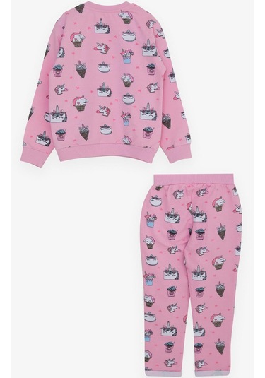 Breeze Kız Bebek Eşofman Takımı Prenses Dinozor Desenli 9 Ay-3 Yaş, Pembe-pembe Pembe