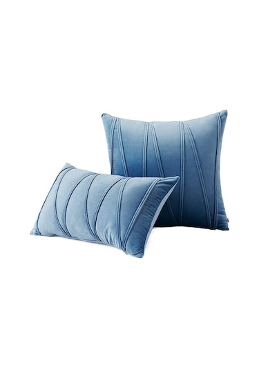 Mavi Yenı 18 "20" Kadife Düz Yumuşak Minder Örtüsü Atmak Yastık Kılıfı Kanepe Ev Dekor 50x50cm