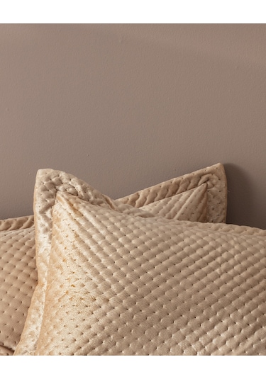 Boulogne Çift Kişilik Kadife Yatak Örtüsü Yo0000000051 Toprak