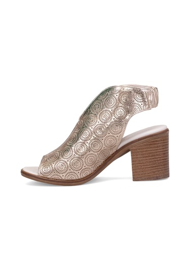Mammamia D25ys-2915 Kadın Hakiki Deri Topuklu Sandalet Dore Dore