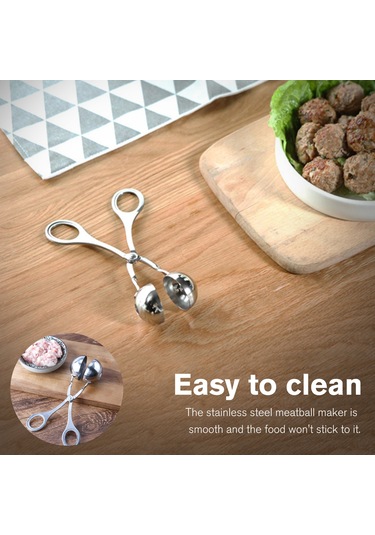 Ranyeek Stainless Steel Et Topu Kaşığı - 16.5cm Geliştirilmiş Kuru Toplama Ve Şekillendirme Aleti Diğer