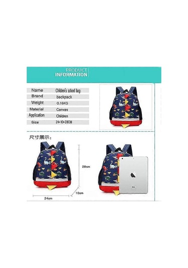 Kırmızı Anaokulu Erkek Ve Kız Okul Çantaları, 2-6 Yaş, Dinozor Tasarım Diğer