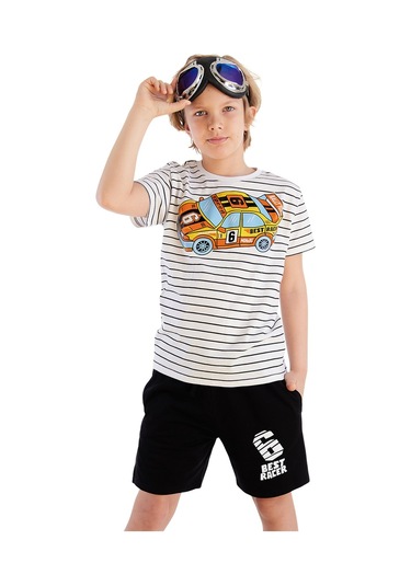 Denokids Mshb&g Yarışçı Erkek Çocuk T-shirt Şort Takım Çok Renkli