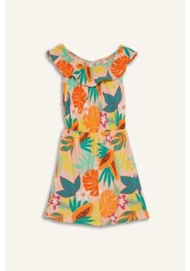 Defacto Kız Çocuk Desenli Kolsuz Tulum E5803a825smpn4 Pembe