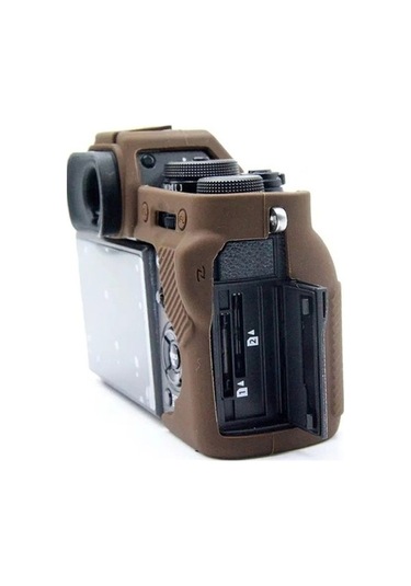 Pazly Fujifilm X-t3 Yumuşak Silikon Kılıf - Çizilmez Kamera Koruma Kapağı Kahverengi