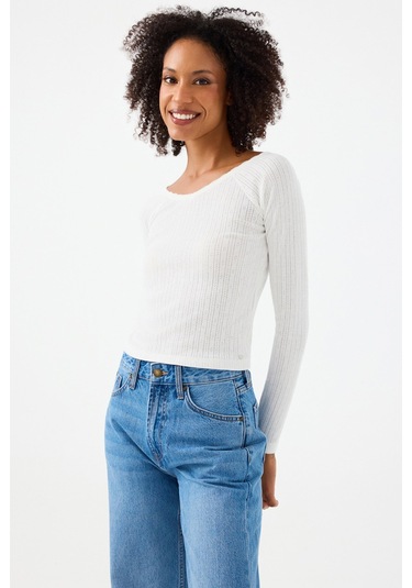 Loft Kadın Sweatshirt BEYAZ