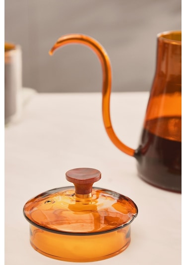 Karaca Martina Borosilikat Cam Coffe Kettle Orange 600 ml