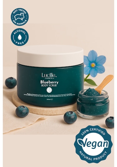 Lucille %100 Vegan Blueberry Aromalı Vücut Scrub 250 ML