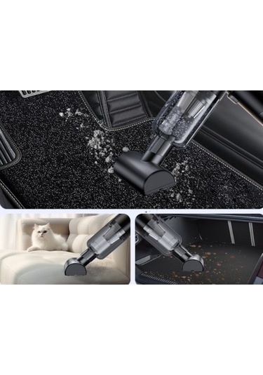 Wondernest 2025 Yükseltmesi Süpürgesi, Şarj Edilebilir Lichen Kablosuz Ev Süpürgesi, Güçlü Emiş, Büyük Araba Temizliği Wd Siyah