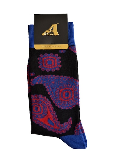 A Classe Şal Desenli Erkek Çorap Saks