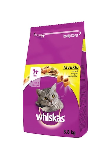 Whiskas Tavuklu ve Sebzeli Yetişkin Kedi Maması 3800 G
