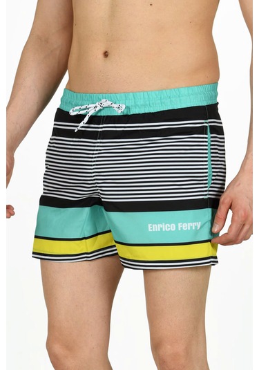 Enrico Ferry Erkek Aqua Mıcro Hızlı Kuruyan Deniz Şortu Edy2249a Aqua