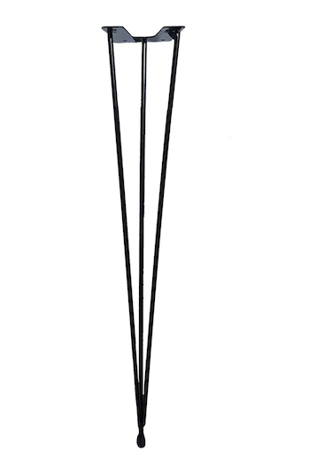 Firkete Tel Sehpa Ayağı Siyah (3 adet - 54 cm.)